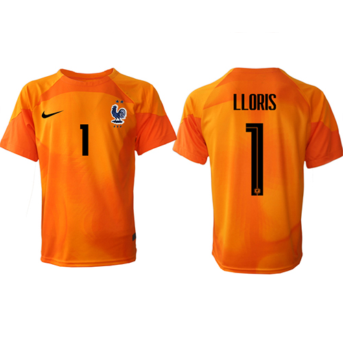 Billige Frankrig Hugo Lloris #1 Målmand Hjemmebane Fodboldtrøjer VM 2022 Kortærmet